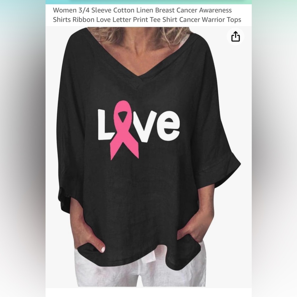 NWOT Women’s Breast Cancer Awareness Top XL